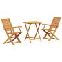 Sulankstomas bistro rinkinys 3 pcs Ruda Kietos akacijos mediena