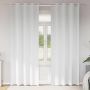 Užuolaidos su žiedais, blokuojančios šviesą 2 pcs Švari balta
