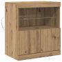 LED Bufetas Ruda 60,5 x 37 x 67 cm Apdirbta mediena
