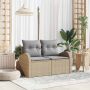 Sodo sofa Smėlio 124 x 62 x 69cm poliratanas