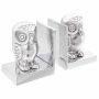 Knygų atramos 2 pcs Sidabro 7 x 9 x 11 cm Aliuminis