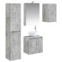 Vonios spintos komplektas 5 pcs Betono pilka 50 x 14,5 x 70 cm