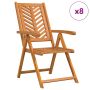 Sodo Kėdė 8 pcs Ruda 57 x 72 x 109 cm Kietos akacijos mediena