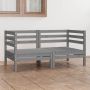 Dvivietė sodo sofa, pilkos spalvos, pušies medienos masyvas