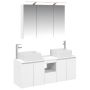 Vonios spintos komplektas 4 pcs Balta 100 x 14,5 x 70 cm