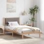 Lovos rėmas Taupe 90 x 190 cm Kietos pušies mediena