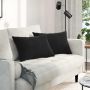 Sofa Pagalvės 2 pcs Juoda 60 x 40 cm Kordūrinis audinys