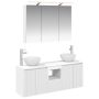 Vonios spintos komplektas 4 pcs Balta 100 x 14,5 x 70 cm