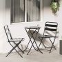 Sodo Bistro Rinkinys 3 pcs Antracitas Plienas