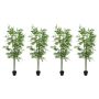 Dirbtinis bambuko medis 4 pcs Žalia 60 x 18 x 190 cm