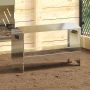 Vištų šėrimo iškas Sidabro 81 x 32 x 53,5 cm Cinkuota plienas