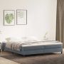 Box Spring Lova be čiužinio Tamsiai pilka 200x220 cm aksomas