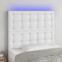 Galvūgalis su LED, baltos spalvos, 90x5x118/128 cm