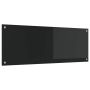 Virtuvės užpakalinė plokštė Juoda 110 x 40 cm grūdintas stiklas