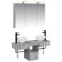 Vonios spintos komplektas 4 pcs Pilka Sonoma 100 x 14,5 x 70 cm