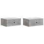Šalia lovos spintelė 2 pcs Betono pilka 49 x 34,5 x 20 cm
