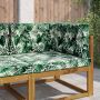 Lauko sofa pagalvėlė 3 pcs Lapų raštas Poliesteris