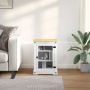 HiFi spintelė Balta 60 x 50 x 82 cm Kietos pušies mediena
