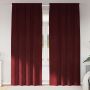 Užtemdymo užuolaidos 2 pcs Vyno raudona 140 x 225 cm Aksomas