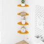 Plūduriuojanti lentyna 4 pcs Garučių geltona 15 x 15 x 2 cm