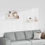 Pakabinamos lentynos, 2vnt., baltos, 80x23,5x3,8cm, MDF