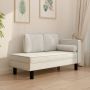 Poilsio sofa su pagalvėmis ir ilga pagalve, kreminė, aksomas