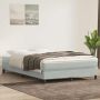 Box Spring Lova be čiužinio Šviesiai pilka 140x220 cm aksomas