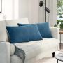 Sofa Pagalvės 2 pcs Mėlyna 80 x 40 cm Kordūrinis audinys