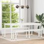 Valgomojo stalas Balta 180 x 90 x 75 cm Kietos pušies mediena