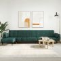 L formos sofa-lova, tamsiai žalia, 275x140x70cm, aksomas