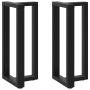 Baro stalo kojos, T formos, 2 vnt., juodos, 50x35x(90-91) cm, plienas
