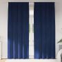 Užtemdymo užuolaidos 2 pcs Tamsiai mėlyna 140 x 245 cm Aksomas