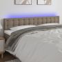 Galvūgalis su LED, taupe spalvos, 160x5x78/88cm, audinys