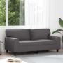 Dvivietė sofa, pilkos spalvos, 140cm, dirbtinė oda