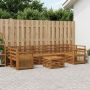 Lauko sofos komplektas 8 pcs Natūrali Kietos akacijos mediena