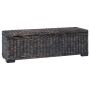 Saugojimo dėžė su saugykla Juoda 110 x 35 x 45 cm