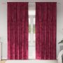 Aksominio tipo užuolaidos 2 pcs Vyno raudonumo 245 x 140 cm