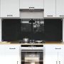 Virtuvės užpakalinė plokštė 2 pcs Juoda 80 x 60 cm