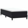 Box Spring Lova be čiužinio Juoda 90x210 cm aksomas
