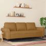 Trivietė sofa, rudos spalvos, 180cm, aksomas