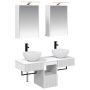 Vonios spintos komplektas 5 pcs Balta 43 x 16 x 62,5 cm
