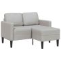 dvivietė sofa su gultu L formos debesies pilka 125 cm audinys