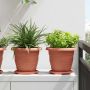 Augalų vazonai 6 pcs Raudona plyta Ø 26 x 21.5 cm Plastmasė