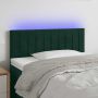 Galvūgalis su LED, tamsiai žalias, 80x5x78/88cm, aksomas