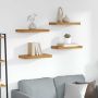 Sieninė lentyna 4 pcs Ruda 50 x 23 x 4 cm Apdirbta mediena