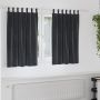 Užtemdymo užuolaidos 2 pcs Tamsiai pilka 140 x 140 cm Aksomas
