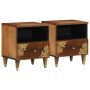Šalia lovos spintelė 2 pcs Medus ruda 40 x 33 x 46 cm