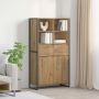 Kabalas su stalčių 2 pcs Meistrų ąžuolas 81 x 36 x 150.5 cm