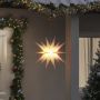 Kalėdiniai šviestuvai su LED, 3vnt., balti, 57cm, sulankstomi