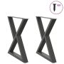 Valgomojo stalo kojos, 2 vnt., antracito spalvos, 70x(72-73,3) cm, plienas